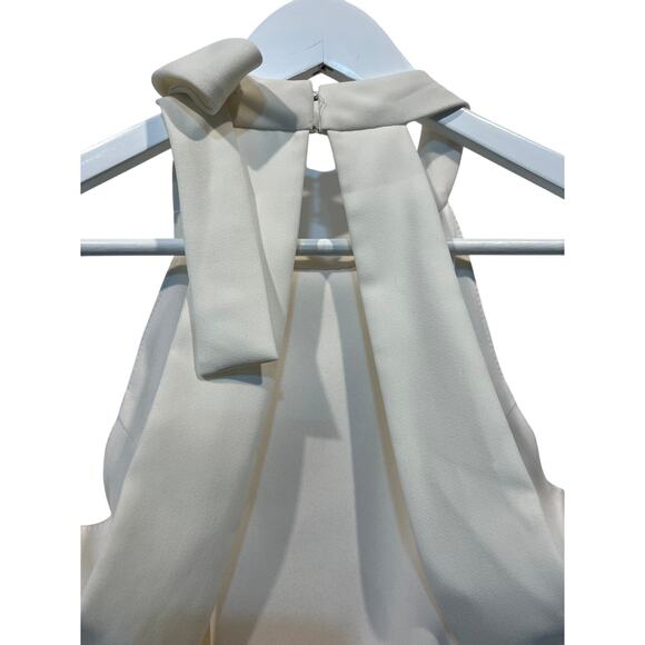 After Six High Neck Halter Backless Bridesmaid Formal Dress Ivory Size 14R 6827 - Picture 7 of 16